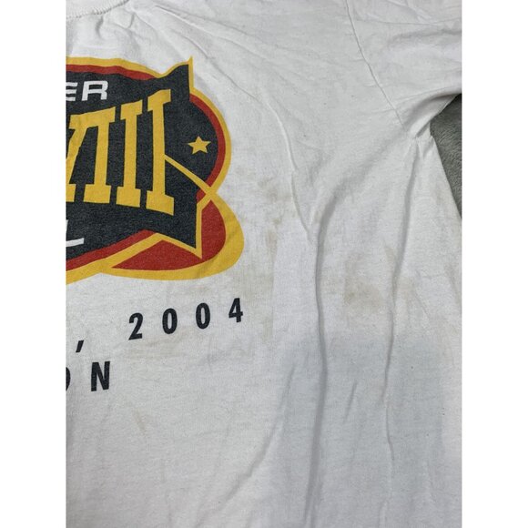 Gildan Super Bowl XXXVIII Commemorative Unisex XLT-Shirt 2004 Houston White - Picture 10 of 12